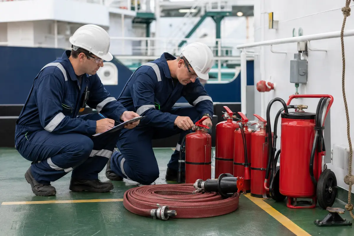 Marine firefighting appliances inspection and servicing in Qatar