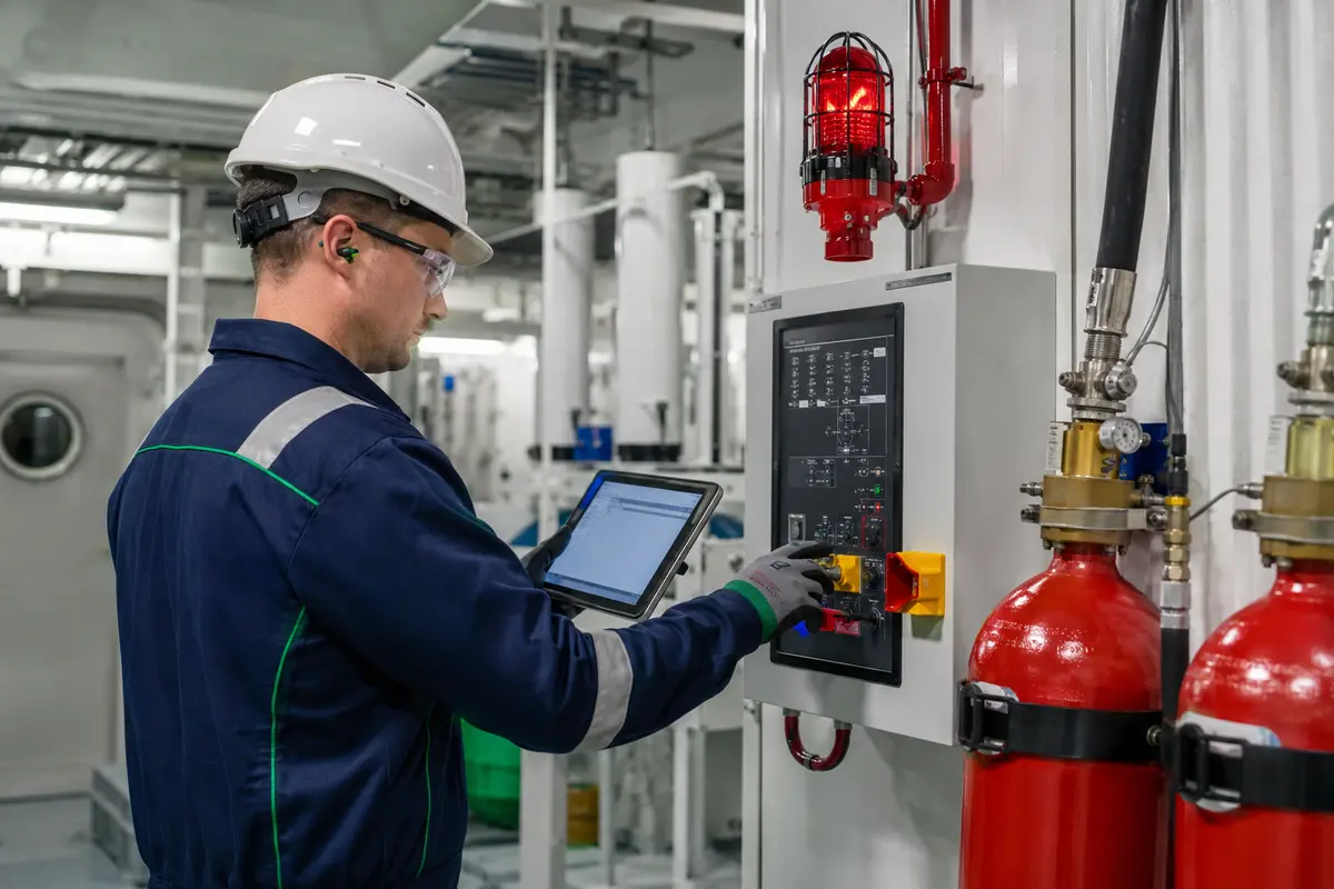 Fire-suppression release controls alarm and interlock testing