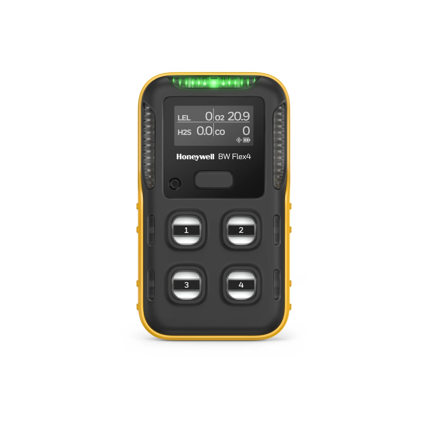 Portable Honeywell BW Flex multi-gas monitor for simultaneous detection of selected atmospheric hazards.