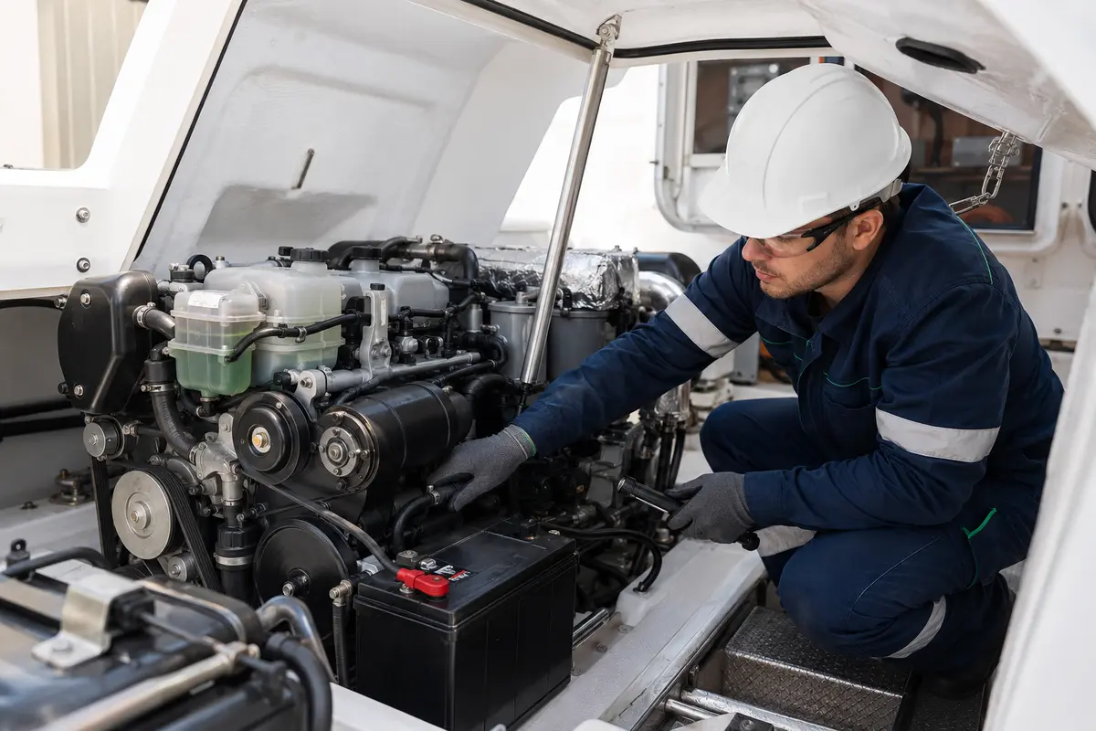 Lifeboat engine preventive maintenance and repair